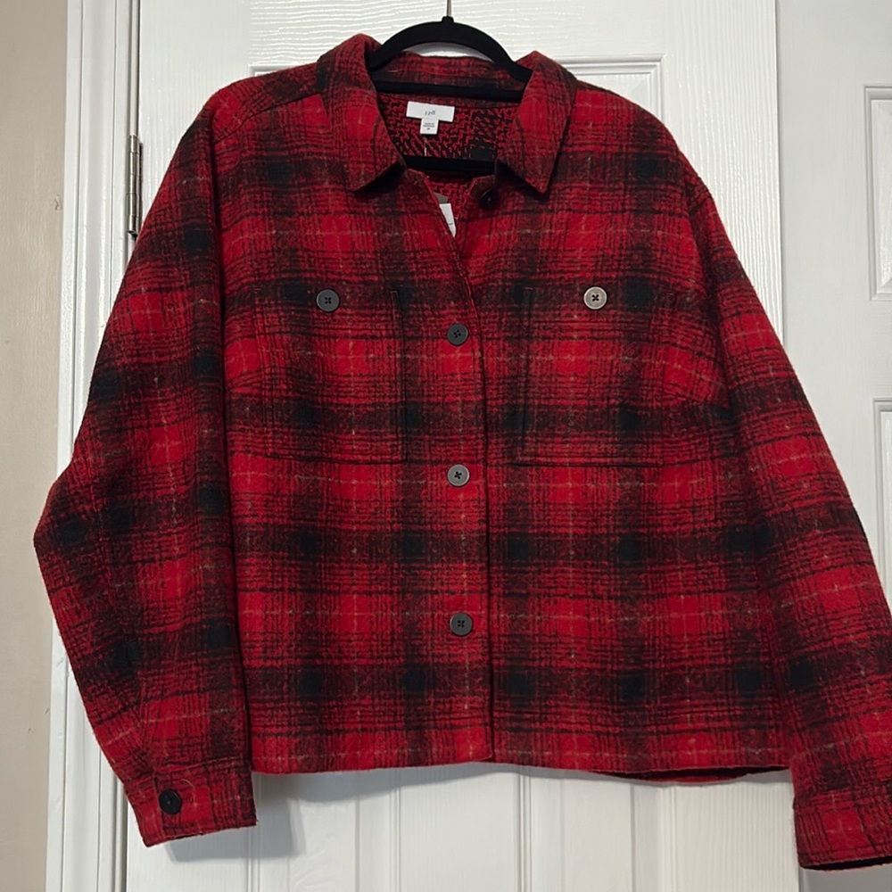 NWT - Red Plaid J.Jill Jacket